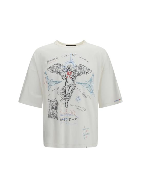 26FW 리프레젠트 반팔 티셔츠 MLM100999 ANTIQUEWHI CREAM