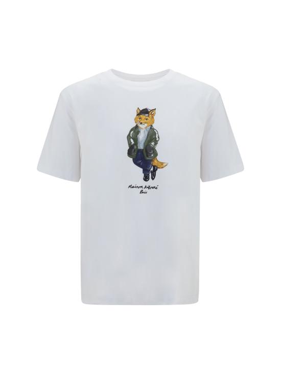 26FW 메종키츠네 반팔 티셔츠 MRMJT22KJ7025 P100 WHITE