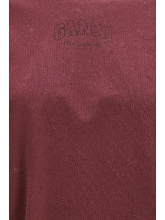 26FW 가니 반팔 티셔츠 A1050266 431 BORDEAUX - GANNI