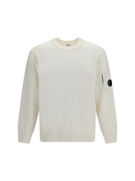 26FW 씨피 컴퍼니 램스울 GRS 크루넥 렌즈 스웨터 RFCMKN707A110149A 103 WHITE