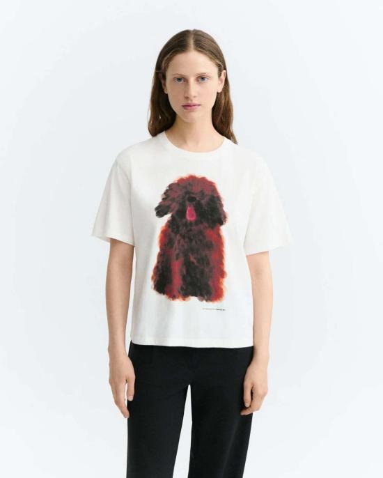  띵킹 뮤 반팔 티셔츠 Thinking Mu Pet Portrait 루시아 티셔츠 - THINKING MU