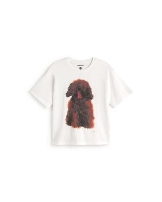  띵킹 뮤 반팔 티셔츠 Thinking Mu Pet Portrait 루시아 티셔츠