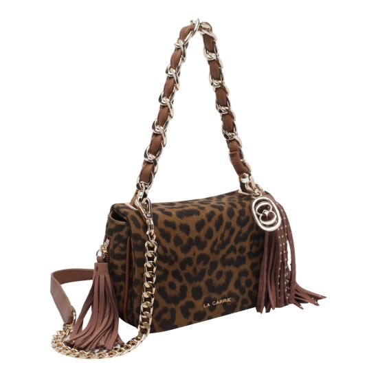 26FW 라캐리 숄더백 162PBS532 SULLEOPARD BROWN - LA CARRIE
