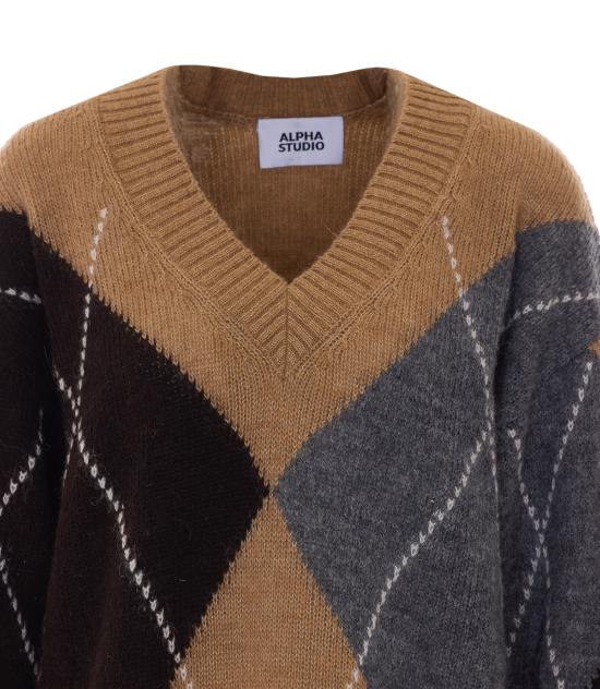 26FW 알파스튜디오 스웨터 8551A 2361 BROWN - ALPHA STUDIO