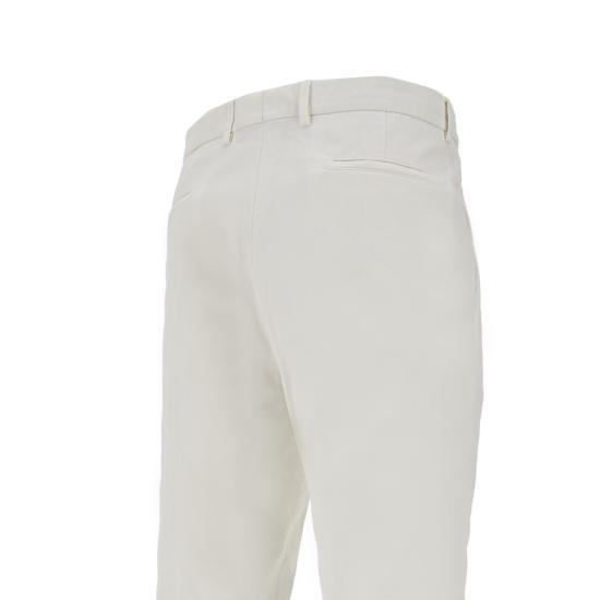 26FW 브루넬로 쿠치넬리 플리츠 레저 코튼 개버딘 팬츠 M252DE1450 White - BRUNELLO CUCINELLI
