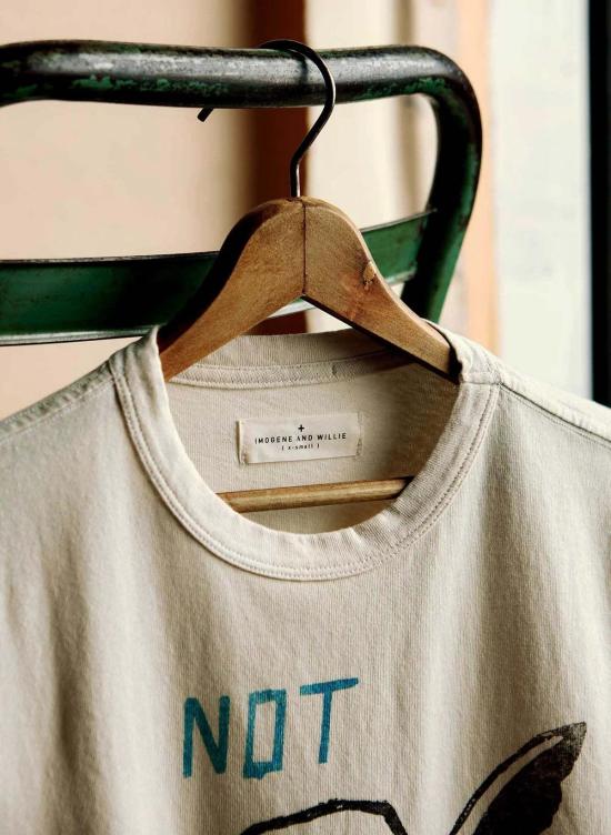  Imogene + Willie 반팔 티셔츠 이모진 + 윌리 "오늘은 아니야" 티셔츠 - OTHER BRANDS