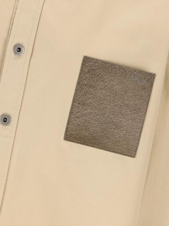 26FW 로에베 로고 아나그램 코튼 오버 셔츠 H526Y05WHC 2140 BEIGE - LOEWE