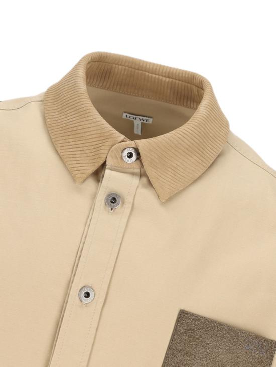 26FW 로에베 로고 아나그램 코튼 오버 셔츠 H526Y05WHC 2140 BEIGE - LOEWE