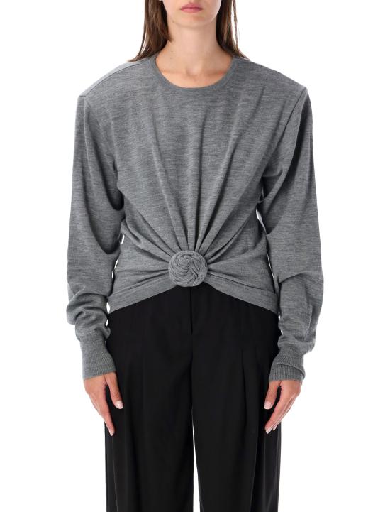26FW 마그다뷰트림 스웨터 351426 GREY GRIGIO