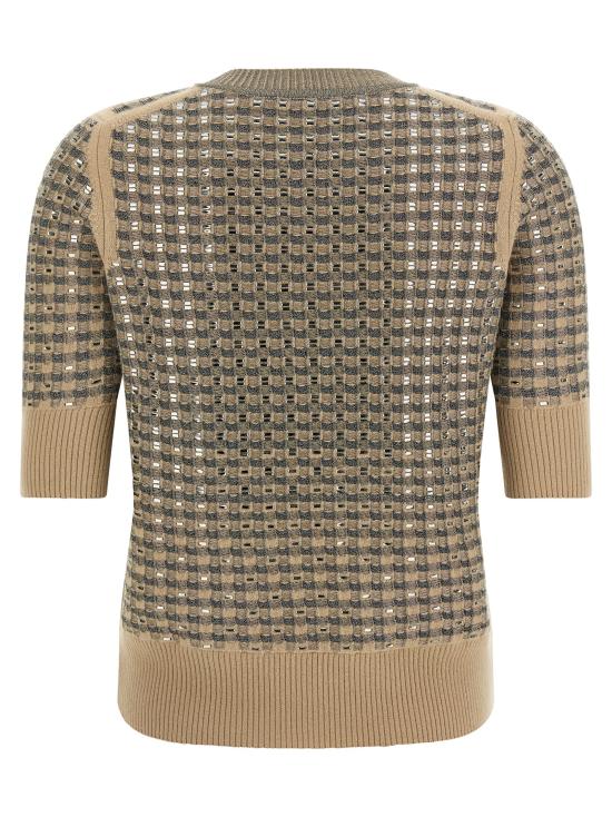 26FW 에르마노 설비노 탑 D495L322CTEJYD4919 Beige - ERMANNO SCERVINO