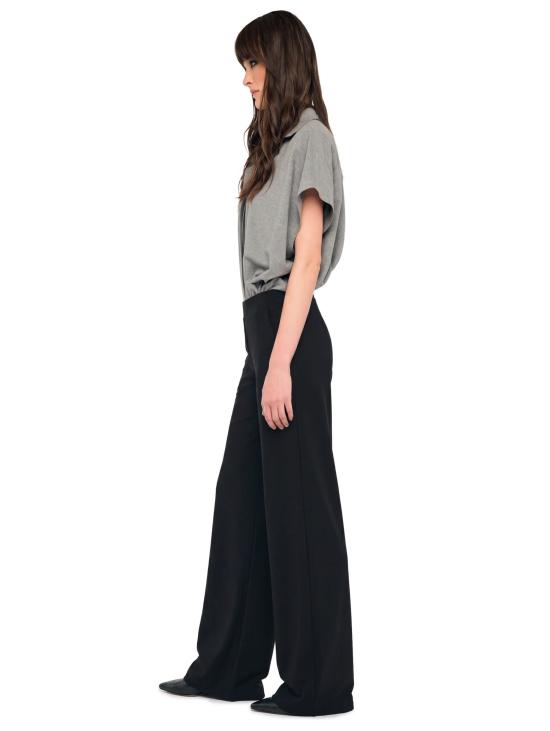 26FW 노마카말리 스트레이트 팬츠 Pantaloni Ventre Piatto e Gamba Larga Nero - NORMA KAMALI