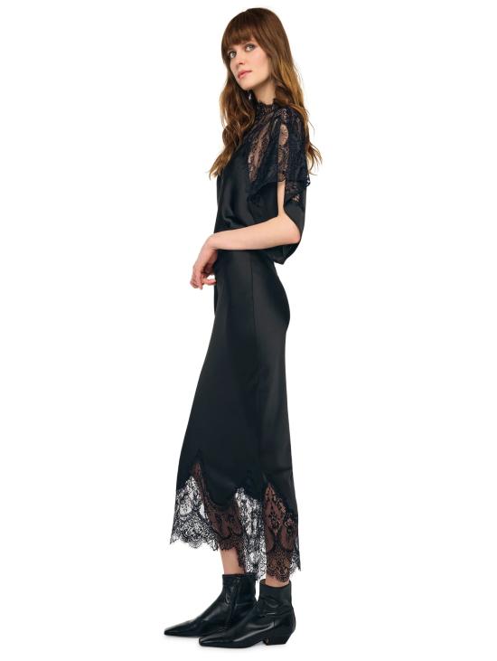 26FW 노마카말리 의류 Abito con Pizzo Reverse 오비에 네로 - NORMA KAMALI