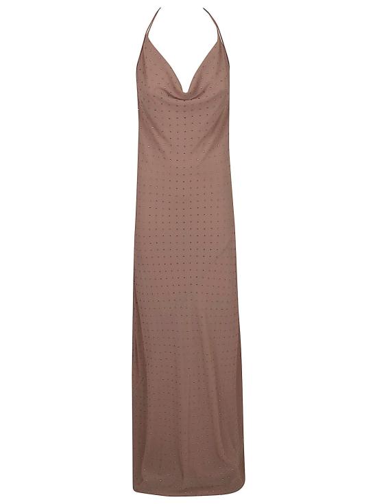 26SS 핑코 미디 원피스 106299A32X BROWN