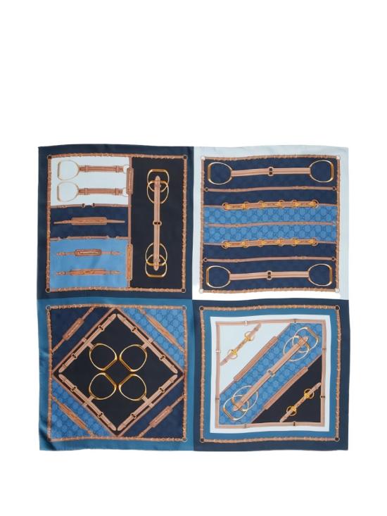 26FW 구찌 프린트 실크 트윌 까레 786222 3G0014768 NILE BLUE - GUCCI
