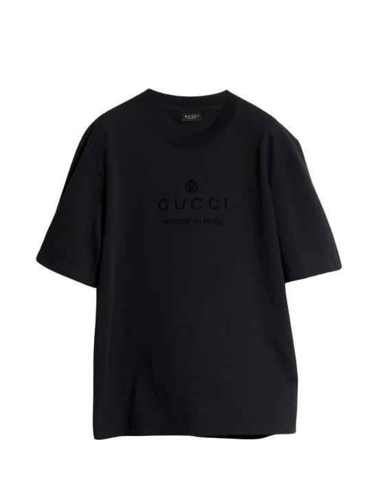 26FW 구찌 프린트 코튼 저지 반팔 티셔츠 864625 XJH5V1152 BLACK - GUCCI