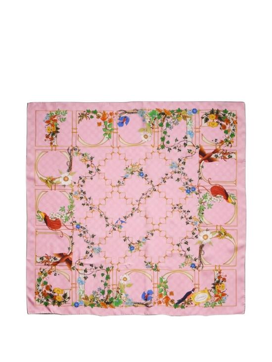 26FW 구찌 프린트 실크 트윌 까레 777066 3G0015967 PINK LIGHT GREEN - GUCCI