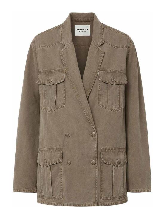 26SS 이자벨마랑에뚜왈 네발라 코튼 앤 리넨 자켓 VE0625FAD1G04E50DZ LIGHT GREY
