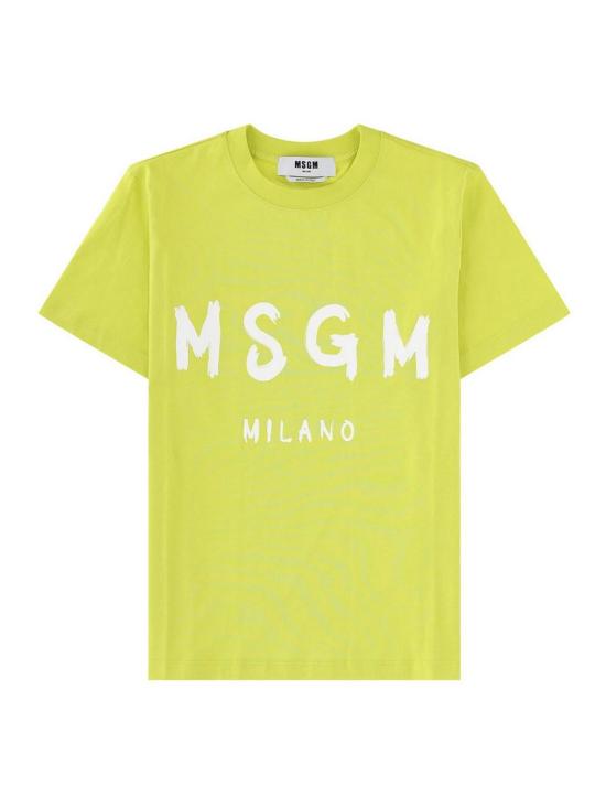 26SS 엠에스지엠 반팔 티셔츠 4041MDM51026700232 YELLOW