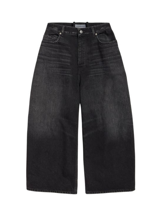 26FW 발렌시아가 커브드 데님 진 A001TU TUW541000 BLACK