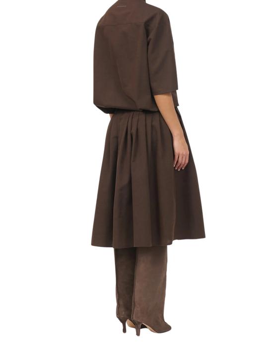 26FW MM6 메종마르지엘라 미디 원피스 S52DG0044 M36006142 BROWN - MM6 MAISON MARGIELA