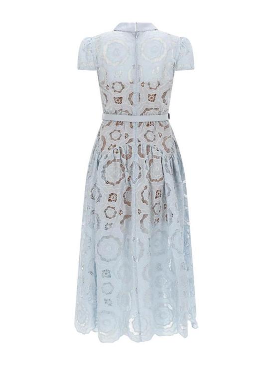 26SS 셀프 포트레이트 롱 원피스 RS26167MBBLBLUE Light Blue - SELF PORTRAIT