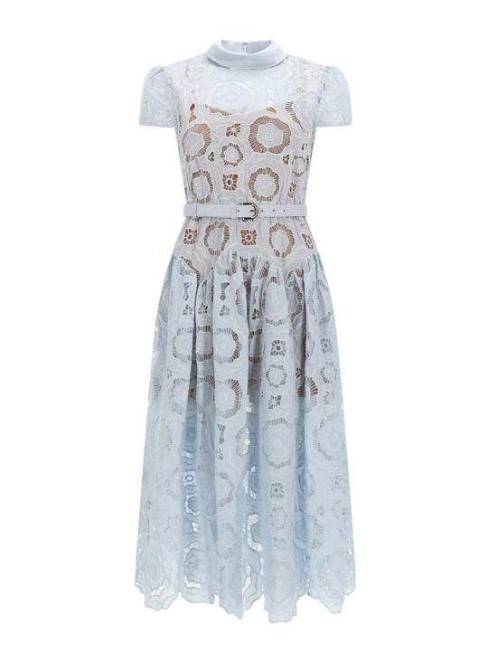 26SS 셀프 포트레이트 롱 원피스 RS26167MBBLBLUE Light Blue