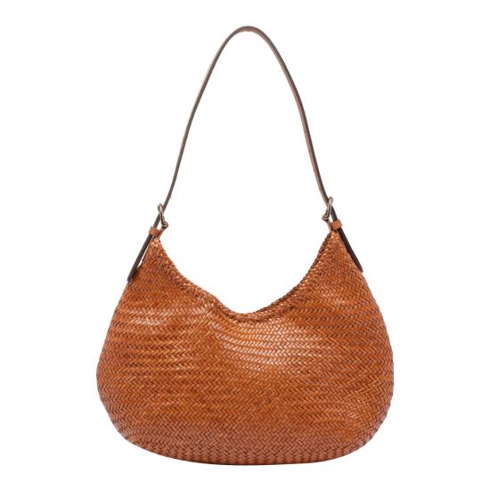 26FW 드래곤디퓨전 루나 메자 스몰 숄더백 8021 TAN BLACK EDGE BROWN
