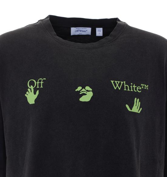 26FW 오프화이트 반팔 티셔츠 OMAA120F26JER019 001 BLACK - OFF WHITE