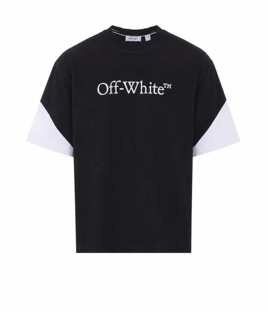 26FW 오프화이트 반팔 티셔츠 OMAA120F26JER01D 100 BLACK