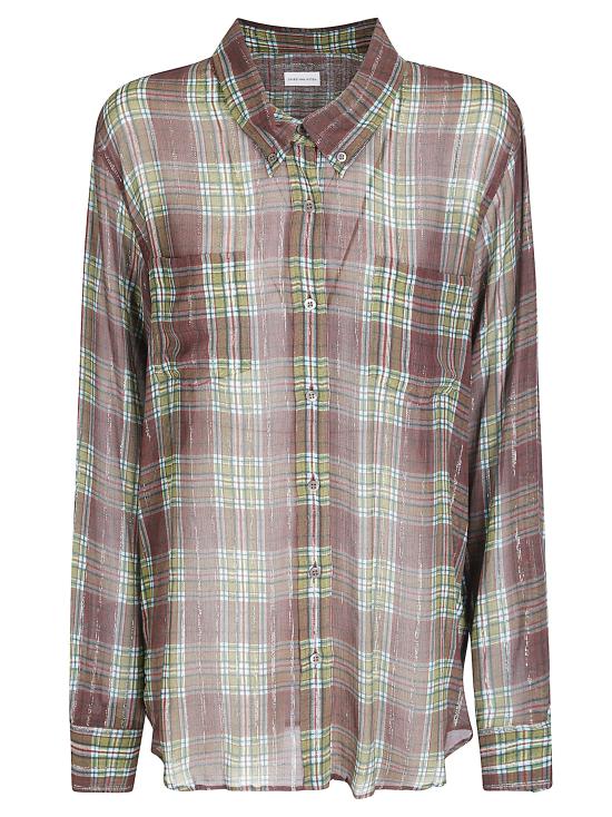 26FW 드리스 반 노튼 셔츠 2620107054272 358 BURGUNDY - DRIES VAN NOTEN