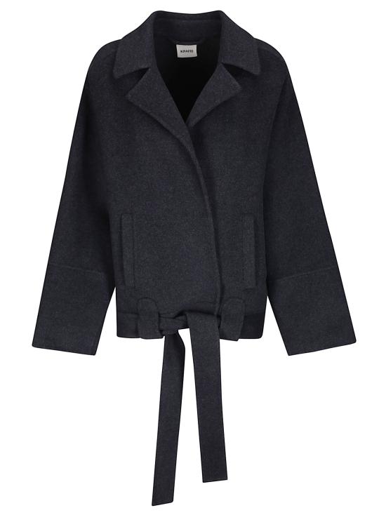 26FW 케이트 엘더 더블 울 벨티드 코트 6239547 205 CHARCOAL