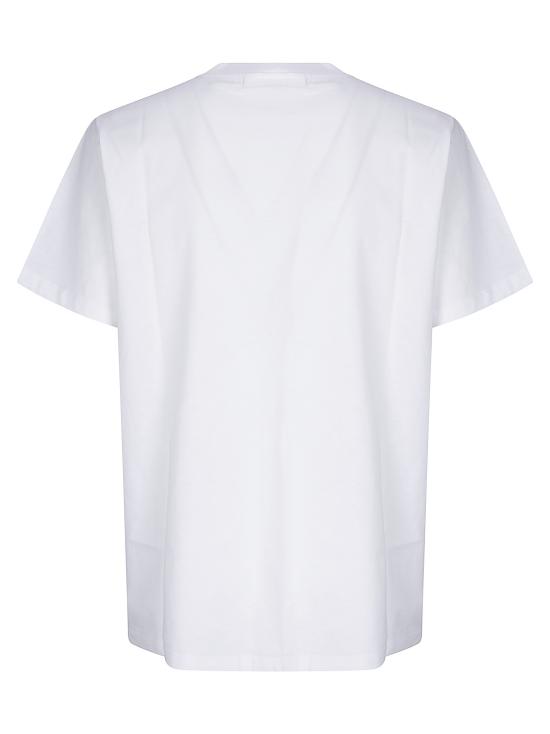 26FW 가니 로고 에센셜 티셔츠 A1050057 151 Bright White - GANNI