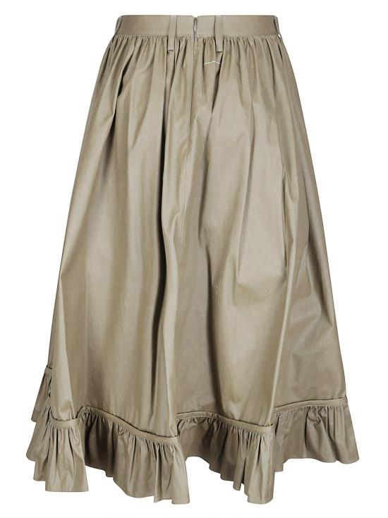 26FW MM6 메종마르지엘라 미디 스커트 S62MA0104M36001 728 Mud Green - MM6 MAISON MARGIELA