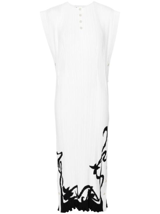  랑방 미디 원피스 RWDR00305904P24 001 White