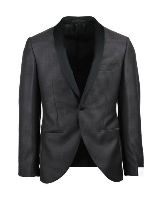 25FW 루이지 비안끼 수트 자켓 새틴 마감 처리된 울 재킷, 버튼 여밈, 맞춤형 핏