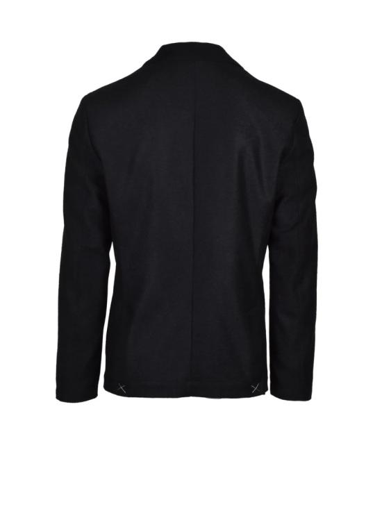 25FW 오피치나 36 수트 자켓 블랙 안감 없는 둥근 형태의 아크릴 혼방 블레이저 - OFFICINA 36