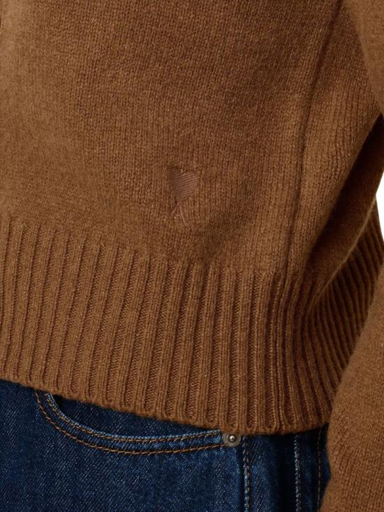 25FW 아미 ADC 캐시미어 가디건 FKC364005 216 Brown - AMI