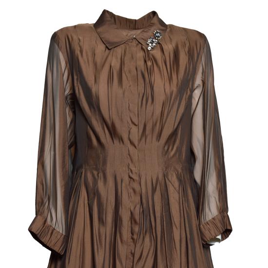 26FW 막스마라 롱 원피스 2629226152600 013 Beige scuro - MAX MARA
