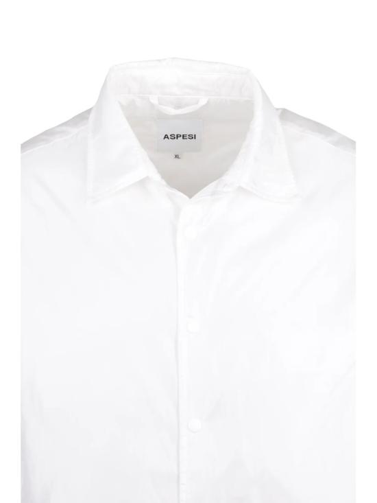 25FW 아스페시 셔츠 흰색 패딩 스냅 버튼 폴리아미드 - ASPESI