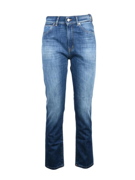 25FW 돈답 데님 블루 다일라 하이웨이스트 슬림 코튼 블렌드 진