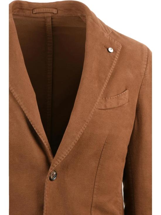 25FW 엘비엠 수트 자켓 맞춤형 핏과 안감이 없는 스웨이드 느낌의 재킷 - L.B.M.