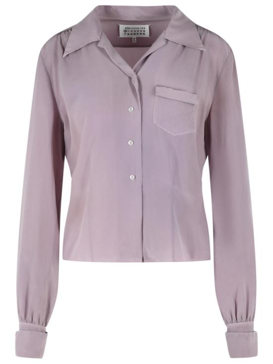 26SS 마르지엘라 롱 슬리브 실크 셔츠 S51DT0028 M35704 365 Purple