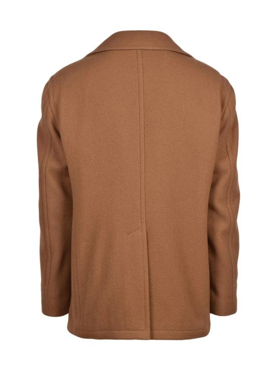 25FW 딸리아토레 수트 자켓 브라운 퀼팅 울 혼방 더블 브레스트 코트 - TAGLIATORE