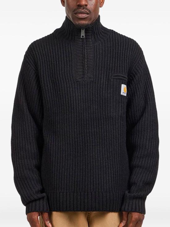 26FW 칼하트 WIP 디트로이트 하프 집 스웨터 I035398 89XX BLACK - CARHARTT WIP