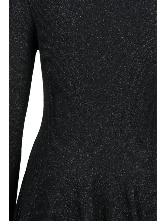 25FW Valenti 롱 원피스 블랙 루미너스 니트 버진 울 혼방 미니 드레스 - OTHER BRANDS