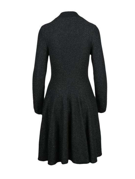 25FW Valenti 롱 원피스 블랙 루미너스 니트 버진 울 혼방 미니 드레스 - OTHER BRANDS