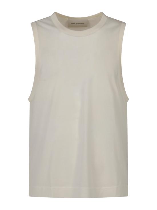 26SS 아미 민소매 티셔츠 HTP820 JE0211136 BLANC CREME - AMI