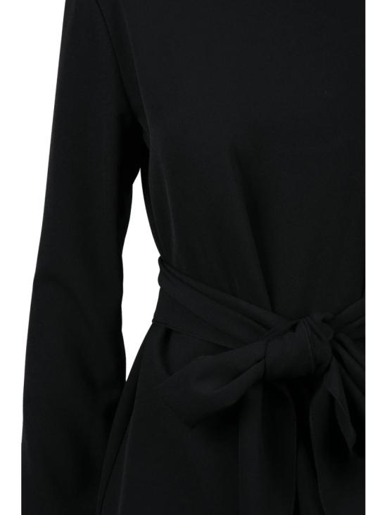 25FW 디파트먼트5 미디 원피스 소매단이 접힌 블랙 스트레치 시스 드레스 - DEPARTMENT 5