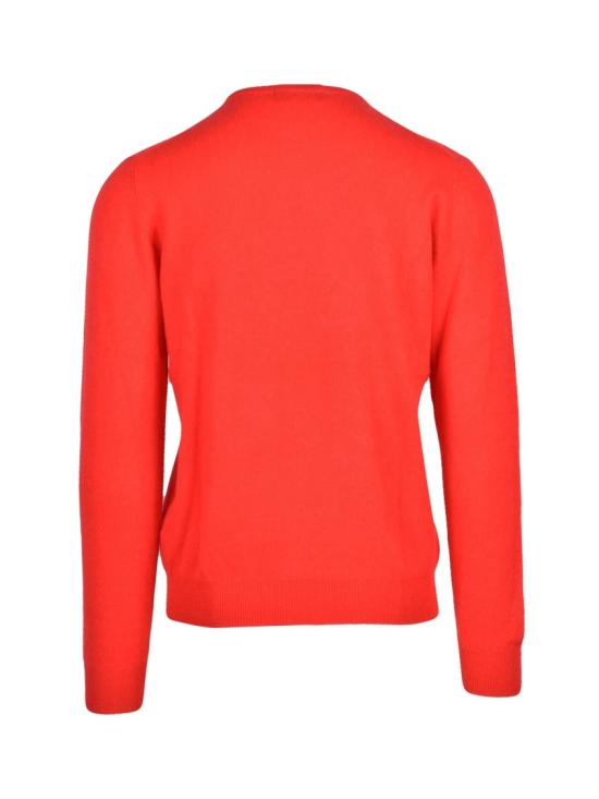25FW Woolzone 니트웨어 레드 컬러의 고급 캐시미어 크루넥 스웨터 - OTHER BRANDS