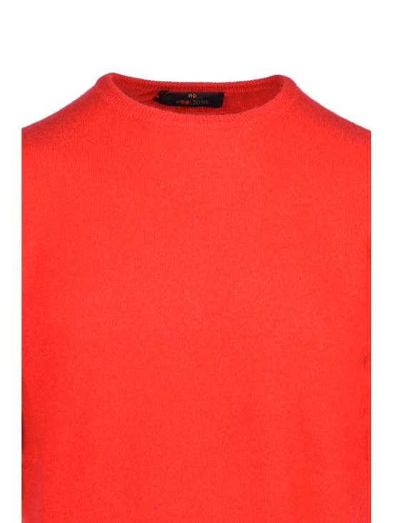 25FW Woolzone 니트웨어 레드 컬러의 고급 캐시미어 크루넥 스웨터 - OTHER BRANDS